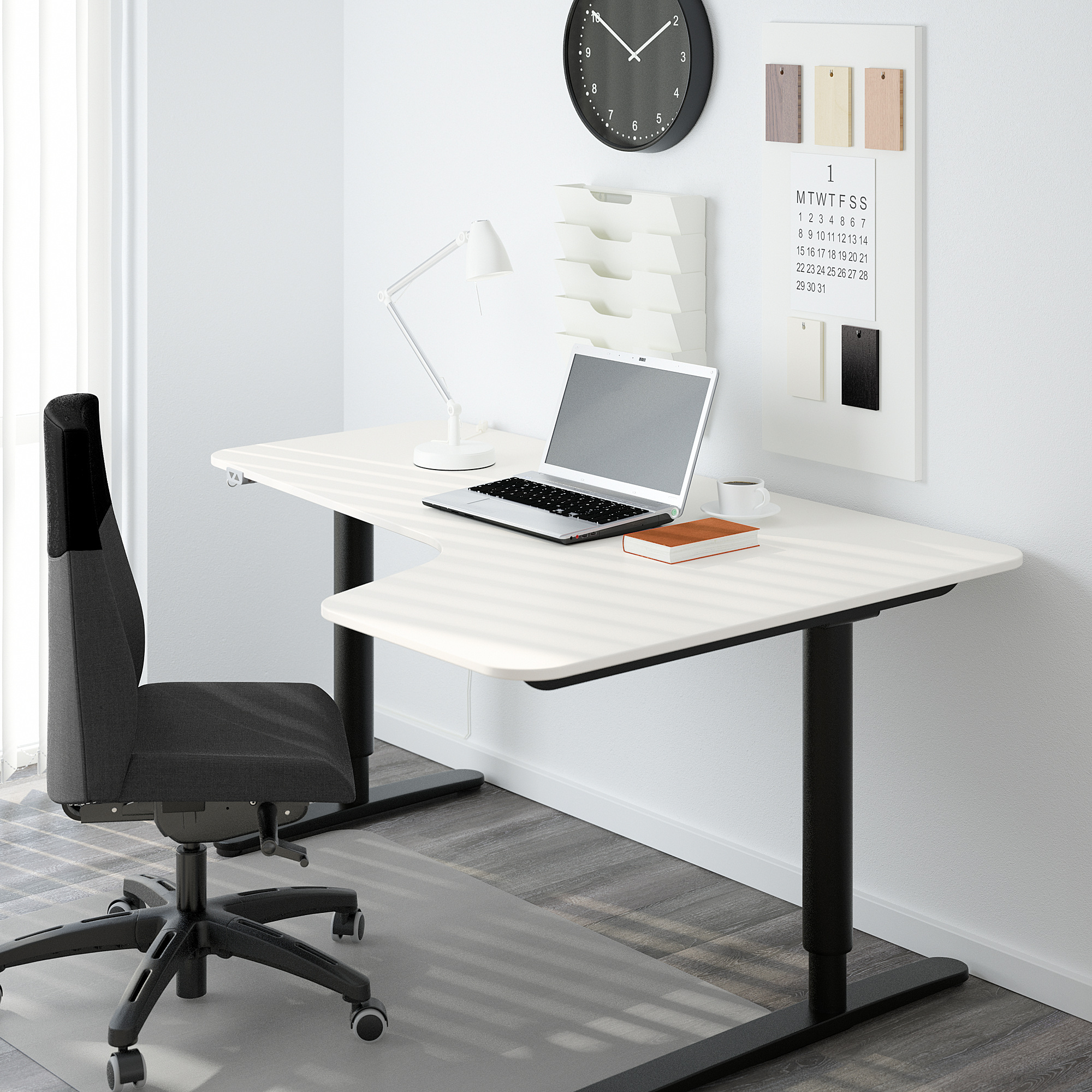 BEKANT corner desk right sit/stand