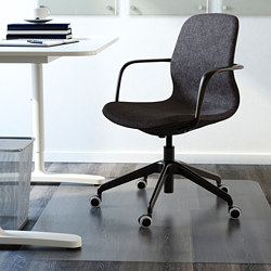 LÅNGFJÄLL - office chair with armrests, Gunnared light brown-pink/black | IKEA Taiwan Online - PE735462_S3