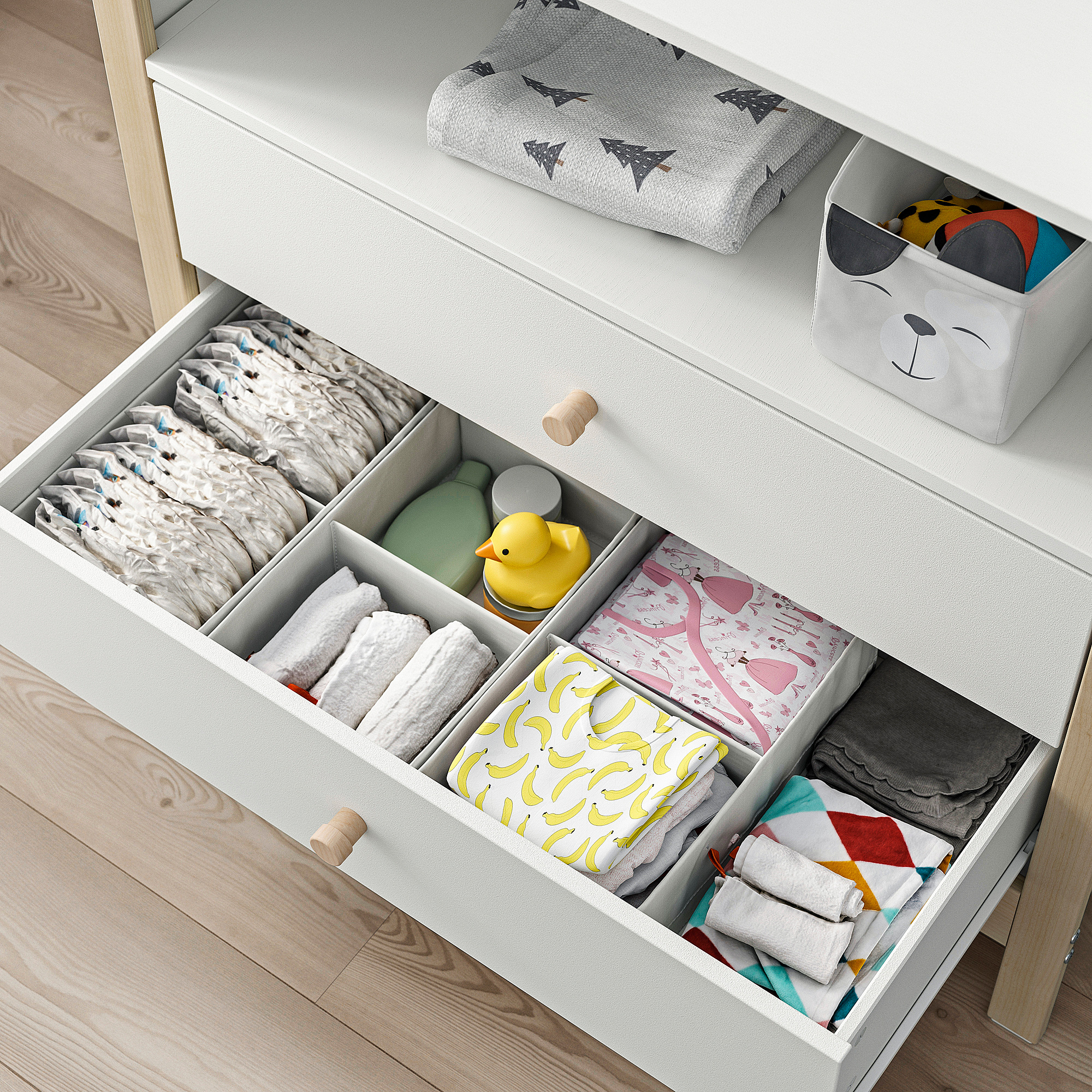 ÄLSKVÄRD changing table/chest of drawers, birch/white IKEA Taiwan