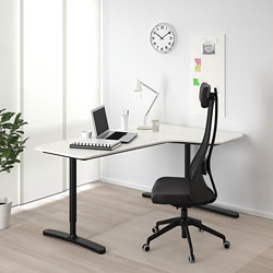 BEKANT - 轉角書桌/工作桌 右側, 油氈 藍色/黑色 | IKEA 線上購物 - PE740556_S3