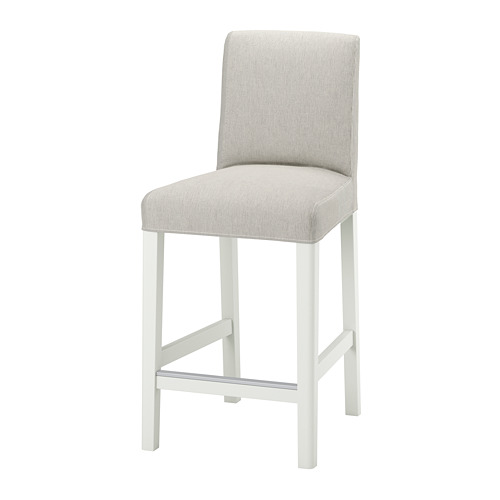 BERGMUND - 吧台椅附靠背, 白色/Kolboda 米色/深灰色 | IKEA 線上購物 - PE803552_S4