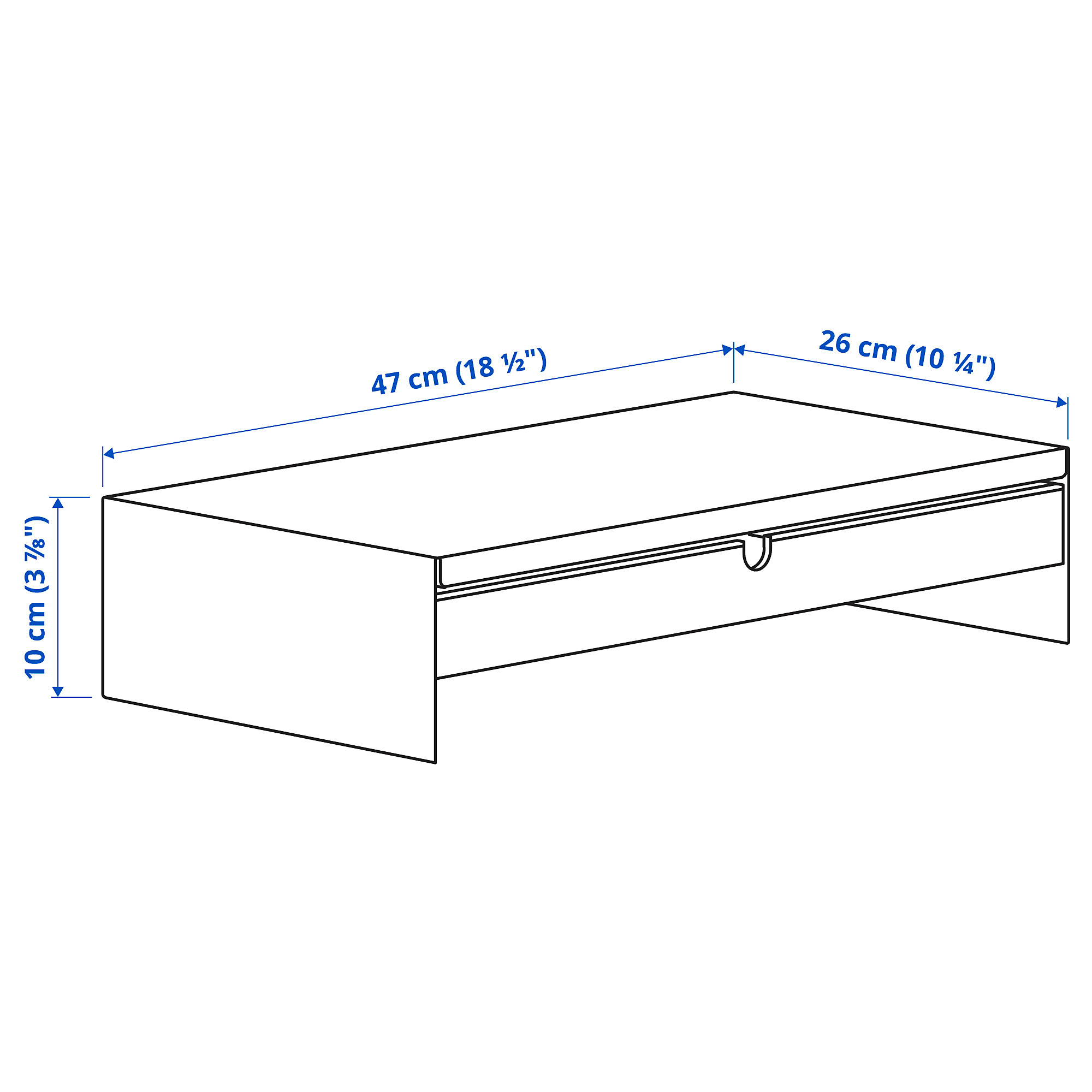 ELLOVEN monitor stand with drawer