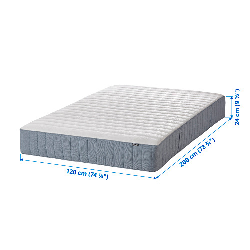 VALEVÅG - 單人加大獨立筒彈簧床墊, 高硬度/淺藍色 | IKEA 線上購物 - PE803590_S4