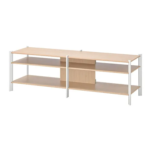 JÄTTESTA - TV bench, white/light bamboo, 160x40x49 cm | IKEA Taiwan Online - PE886377_S4