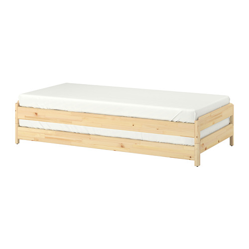 UTÅKER - stackable bed with 2 mattresses, pine/Vannareid extra firm | IKEA Taiwan Online - PE708895_S4