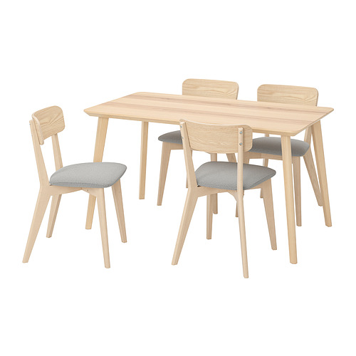 LISABO/LISABO - 餐桌附4張餐椅, 梣木/Tallmyra 白色/黑色, 140x78 公分 | IKEA 線上購物 - PE924440_S4
