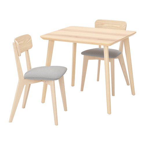 LISABO/LISABO - 一桌二椅, 梣木/Tallmyra 白色/黑色, 88x78 公分 | IKEA 線上購物 - PE924444_S4