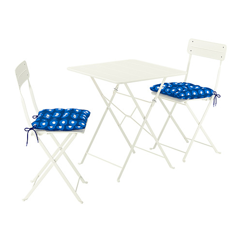 SUNDSÖ table and 2 folding chairs