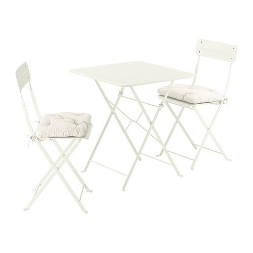 SUNDSÖ table and 2 folding chairs