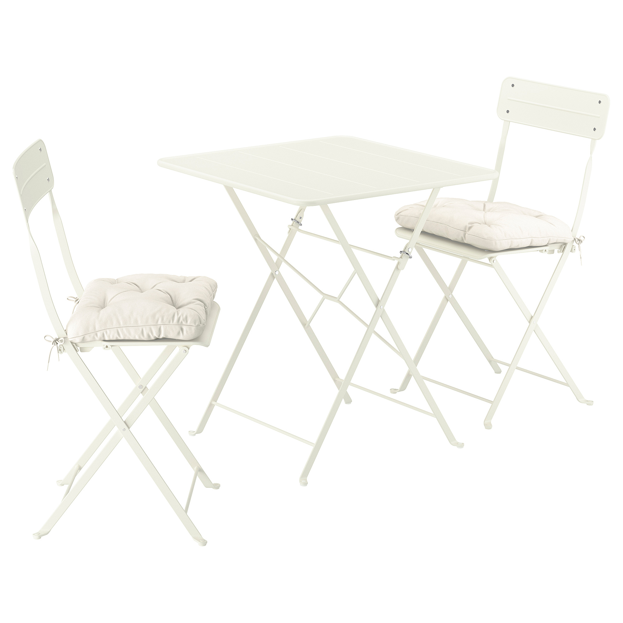 SUNDSÖ table and 2 folding chairs