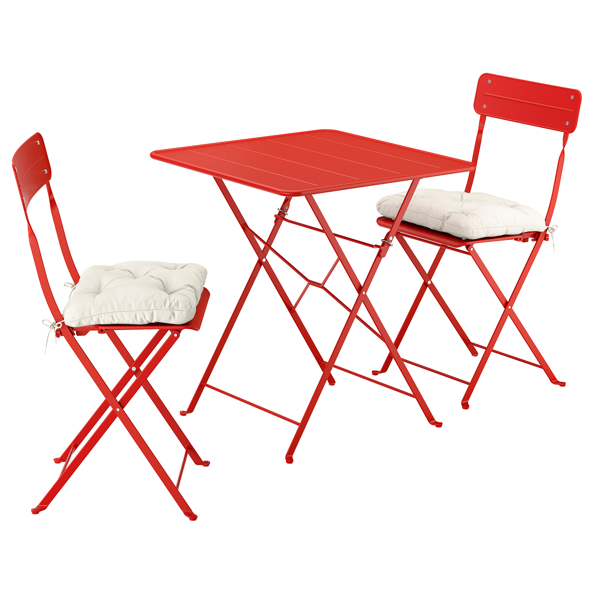 SUNDSÖ table and 2 folding chairs