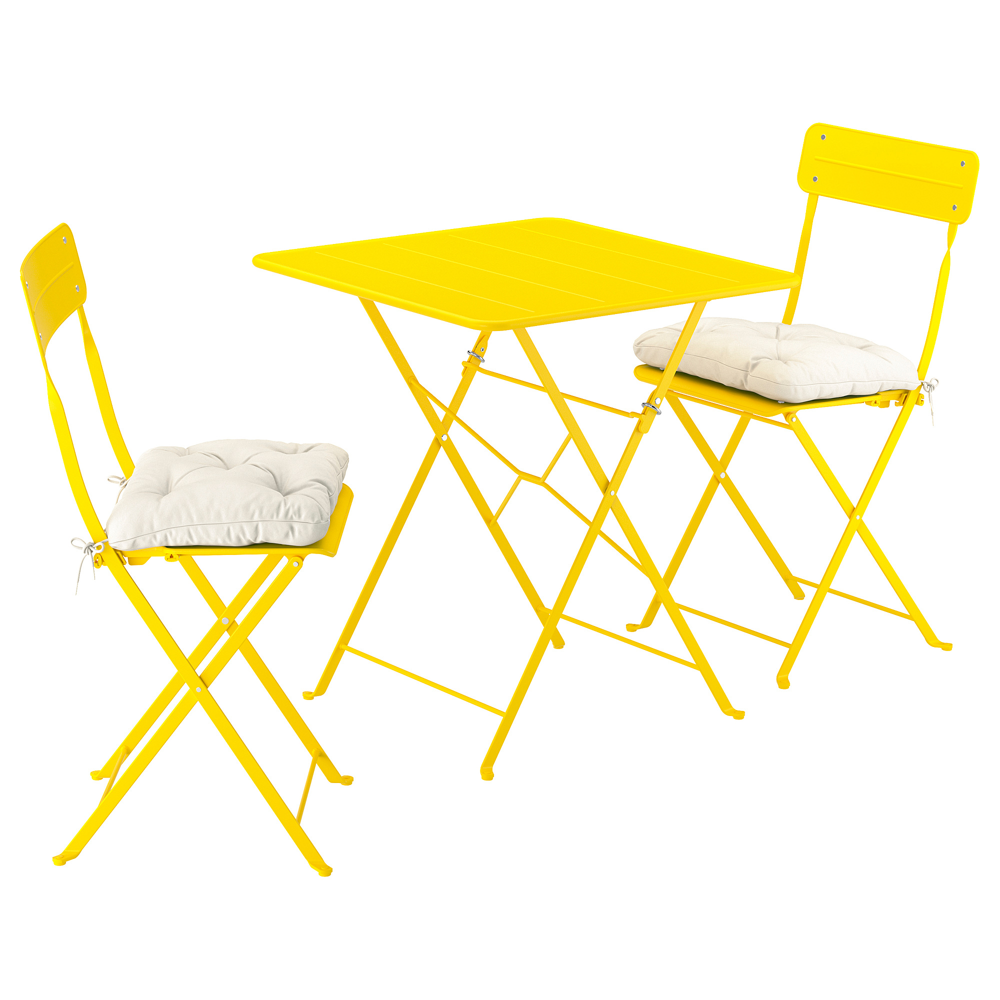 SUNDSÖ table and 2 folding chairs