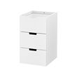 NORDLI - 抽屜櫃/3抽, 白色, 40x68 公分 | IKEA 線上購物 - PE660203_S2 