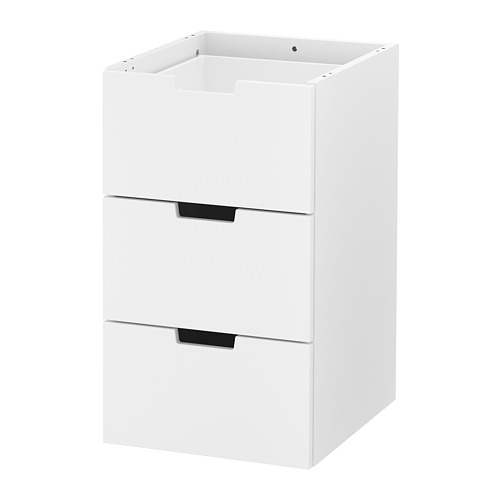 NORDLI modular chest of 3 drawers