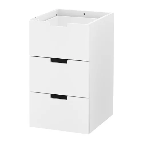NORDLI - 抽屜櫃/3抽, 白色, 40x68 公分 | IKEA 線上購物 - PE660203_S4