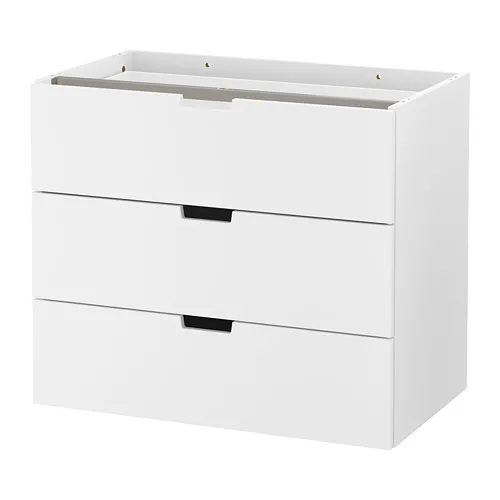 NORDLI - 抽屜櫃/3抽, 白色, 80x68 公分 | IKEA 線上購物 - PE660205_S4