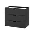 NORDLI - 抽屜櫃/3抽, 碳黑色 | IKEA 線上購物 - PE660218_S2 