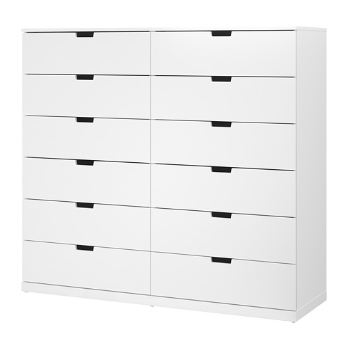 NORDLI chest of 12 drawers