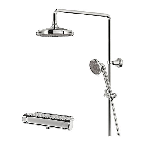 VOXNAN - shower set with thermostatic mixer, chrome-plated | IKEA Taiwan Online - PE748333_S4
