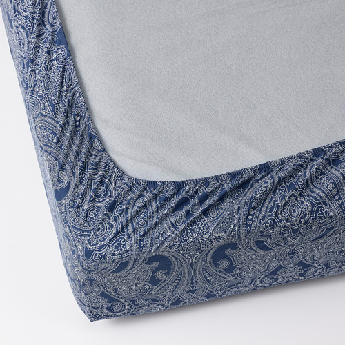 JÄTTEVALLMO - 單人加大床包, 深藍色/白色 | IKEA 線上購物 - PE803680_S4