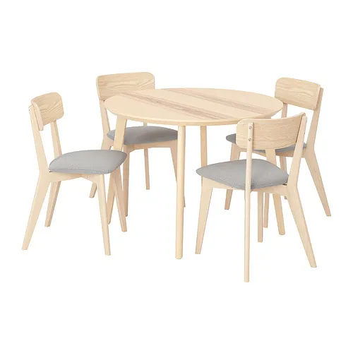 LISABO/LISABO - 餐桌附4張餐椅, 梣木/Tallmyra 白色/黑色, 105 公分 | IKEA 線上購物 - PE924485_S4