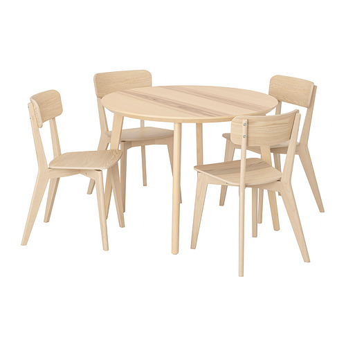 LISABO/LISABO - 餐桌附4張餐椅, 實木貼皮 梣木/梣木, 105 公分 | IKEA 線上購物 - PE924491_S4