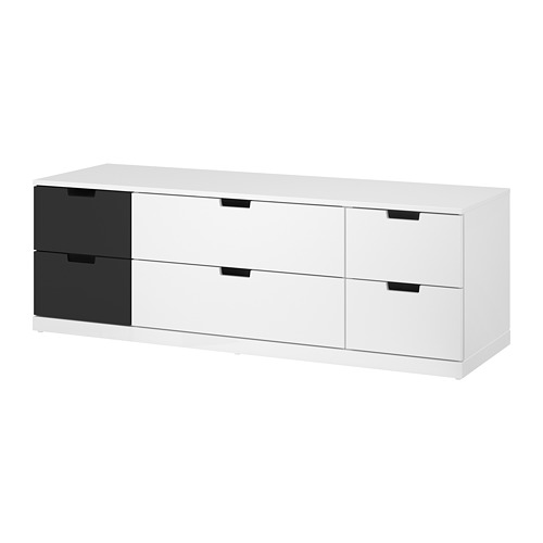 NORDLI - 抽屜櫃/6抽, 白色/碳黑色 | IKEA 線上購物 - PE660405_S4