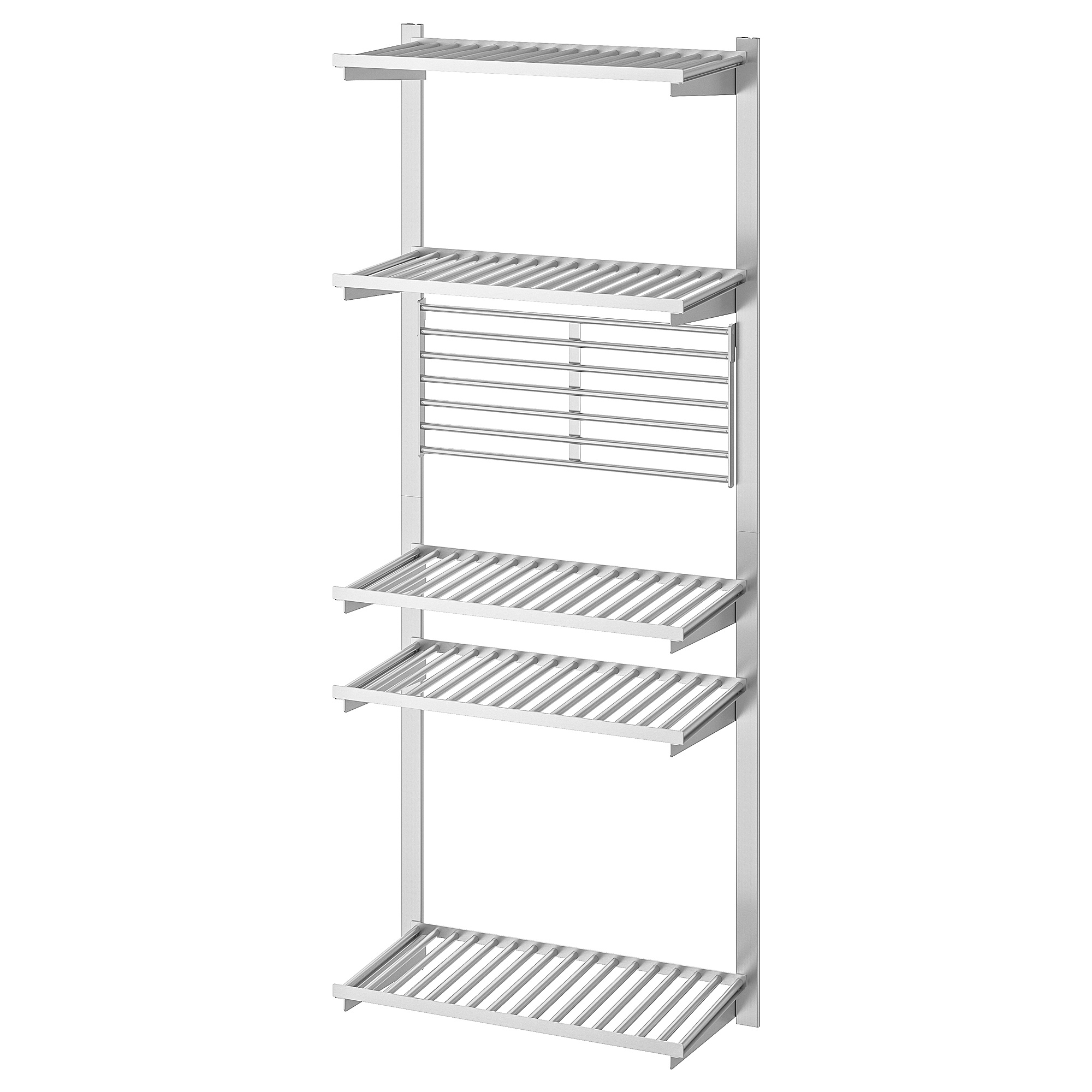 KUNGSFORS suspension rail with shelf/wll grid