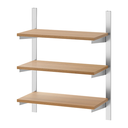 KUNGSFORS - suspension rail with shelves, stainless steel/ash, 60 cm | IKEA Taiwan Online - PE748366_S4
