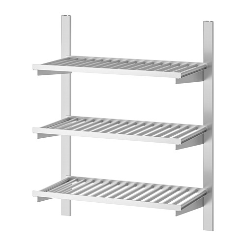 KUNGSFORS - suspension rail with shelves, stainless steel | IKEA Taiwan Online - PE748368_S4