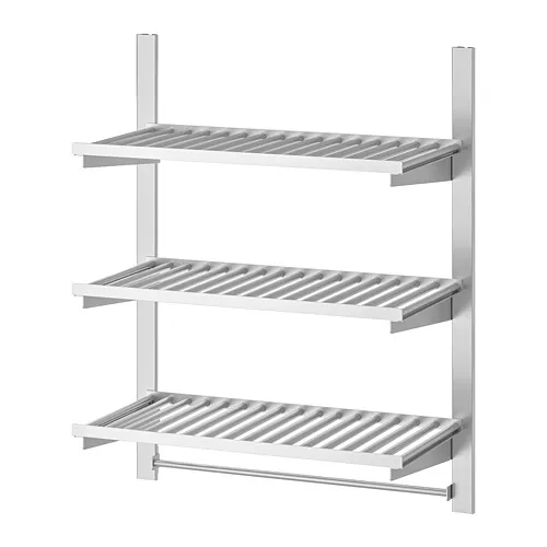 KUNGSFORS - 壁掛式層架組, 不鏽鋼 | IKEA 線上購物 - PE748369_S4