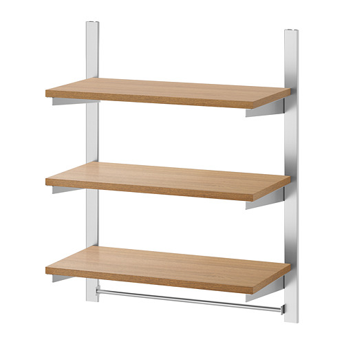 KUNGSFORS - suspension rail w shelves and rail, stainless steel/ash | IKEA Taiwan Online - PE748370_S4