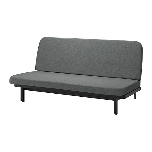 NYHAMN - 三人座沙發床, 附泡棉床墊/Skartofta 黑／淺灰 | IKEA 線上購物 - PE886552_S4