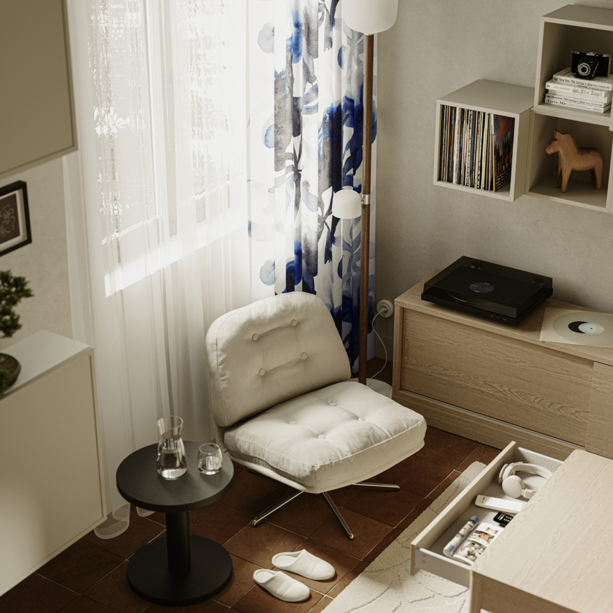 DYVLINGE swivel easy chair