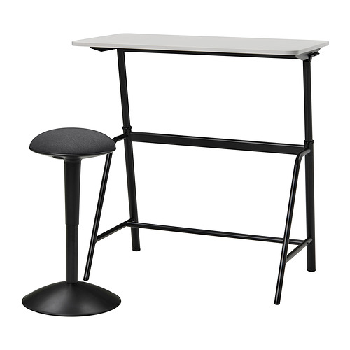 GLADHÖJDEN/NILSERIK table and sit/stand support
