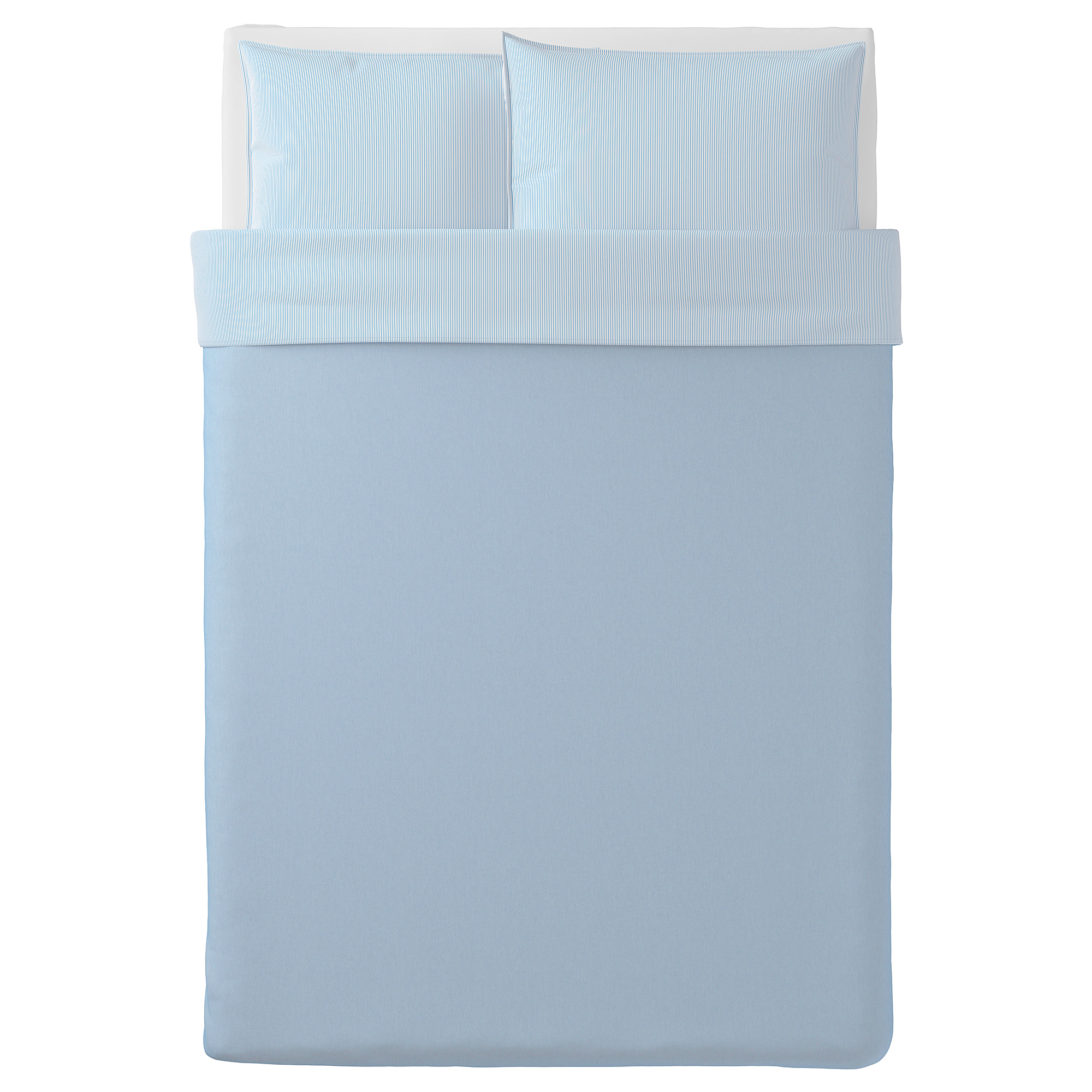 BLÅVINDA duvet cover and 2 pillowcases