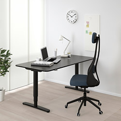 BEKANT - 電動升降式工作桌, 白色 | IKEA 線上購物 - PE787947_S3