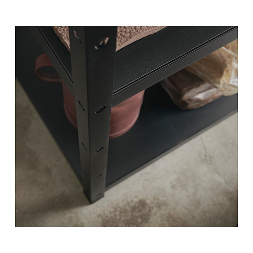 BROR - 1 section/shelves, black | IKEA Taiwan Online - PH152469_S4