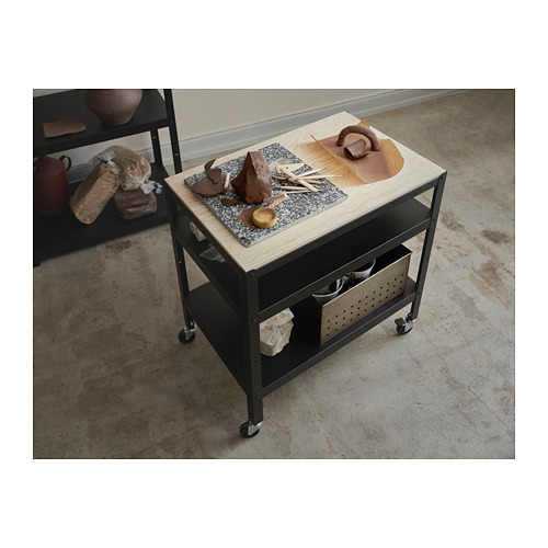 BROR - trolley, black/pine plywood | IKEA Taiwan Online - PH152468_S4