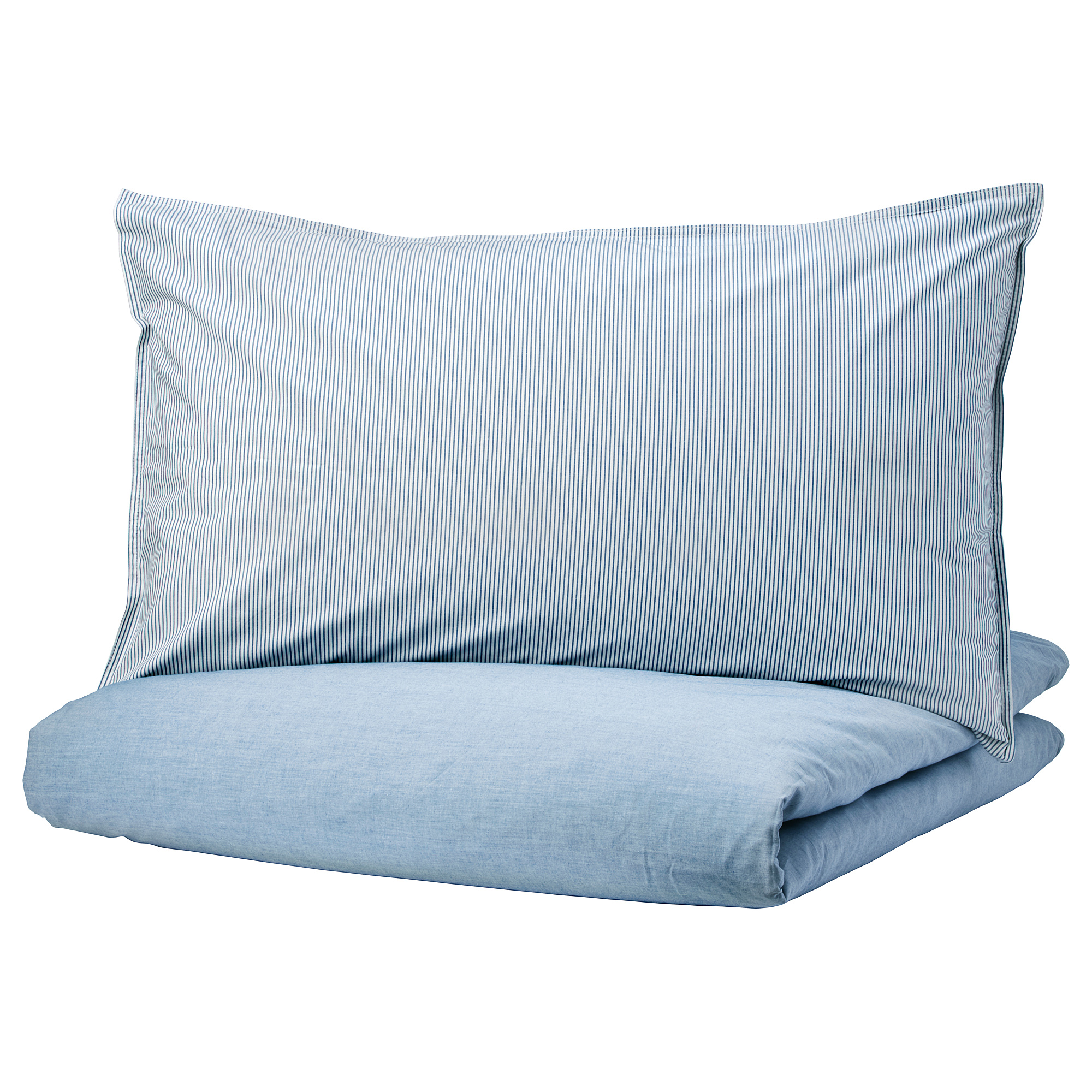 BLÅVINDA duvet cover and 2 pillowcases