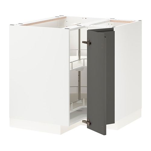 METOD - 轉角底櫃附旋轉盤, 白色/Voxtorp 深灰色, 88x88x80 公分 | IKEA 線上購物 - PE803943_S4