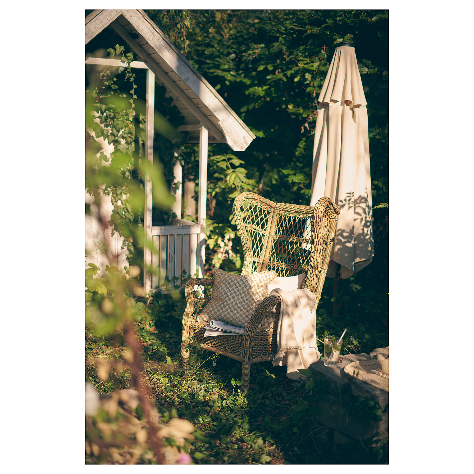 RISHOLMEN wing chair, in/outdoor