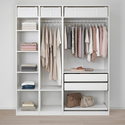 PAX - 衣櫃, 白色/淺米色, 200x60x236公分 | IKEA 線上購物 - PE667903_S4