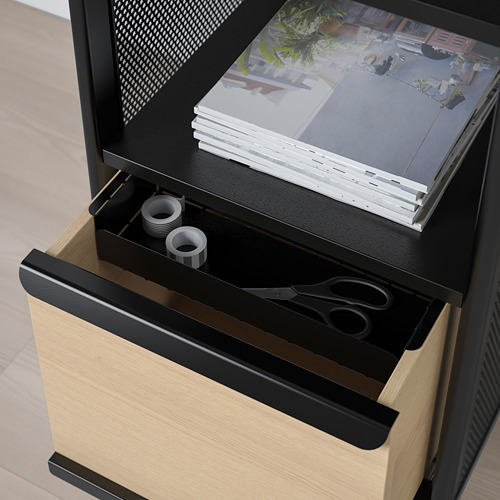 BEKANT - 收納櫃附輪腳, 網狀 黑色 | IKEA 線上購物 - PE713861_S4