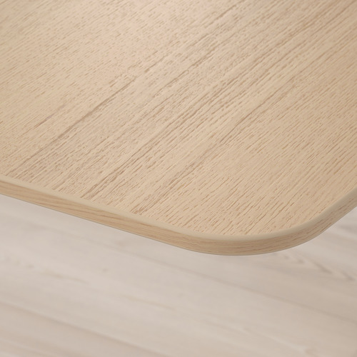 BEKANT - corner desk left, white stained oak veneer/white | IKEA Taiwan Online - PE722327_S4