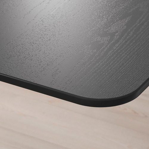 BEKANT - 書桌/工作桌, 黑色/實木貼皮 梣木/黑色 | IKEA 線上購物 - PE714484_S4