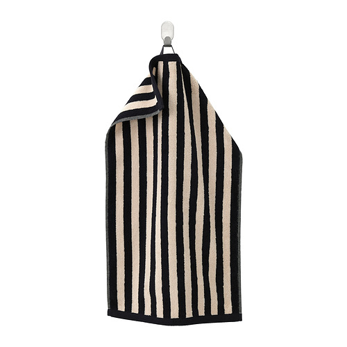 SLÅNHÖSTMAL - hand towel, black/light beige striped, 40x70 cm | IKEA Taiwan Online - PE924798_S4