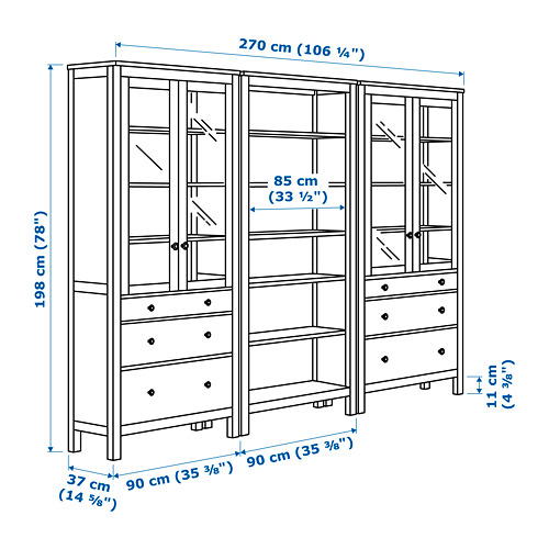 HEMNES 附門/抽屜收納組合