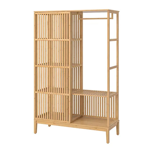NORDKISA - 開放式滑門衣櫃, 竹, 120x186 公分 | IKEA 線上購物 - PE748766_S4