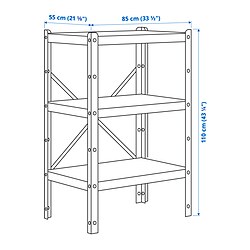 BROR - 1 section/shelves, black | IKEA Taiwan Online - PE688387_S3